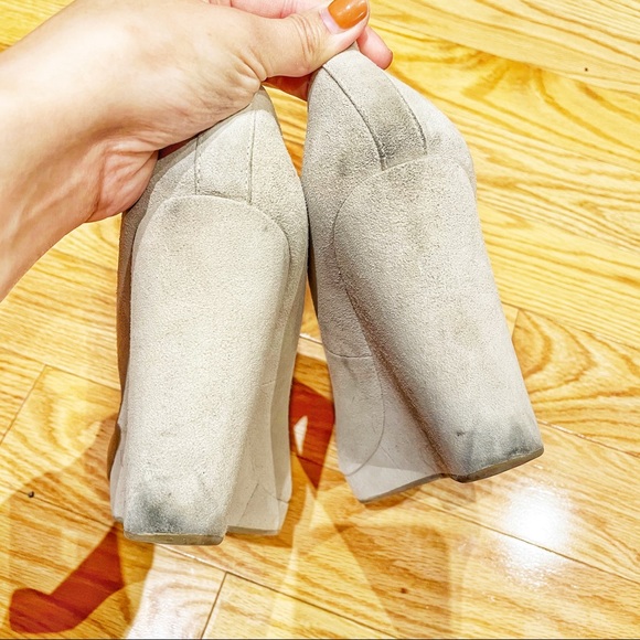 2/$30 Little Burgundy suede wedge heels - Picture 4 of 5